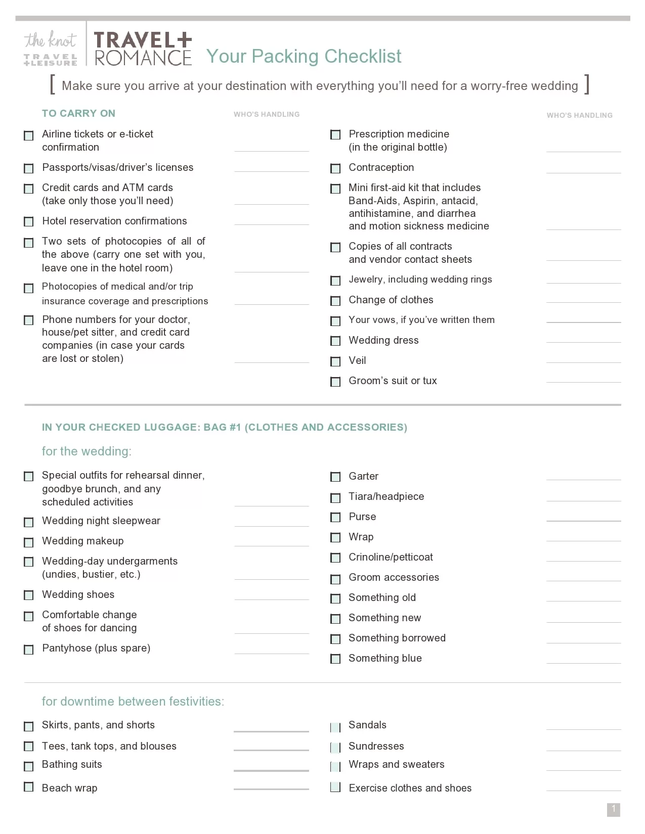 Trip Packing List Template 06