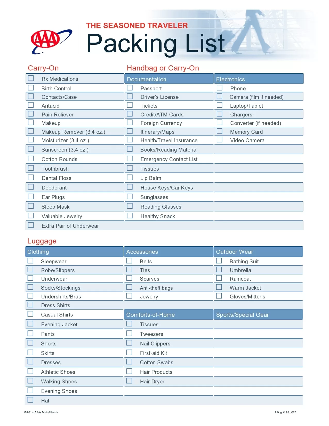 Trip Packing List Template 12