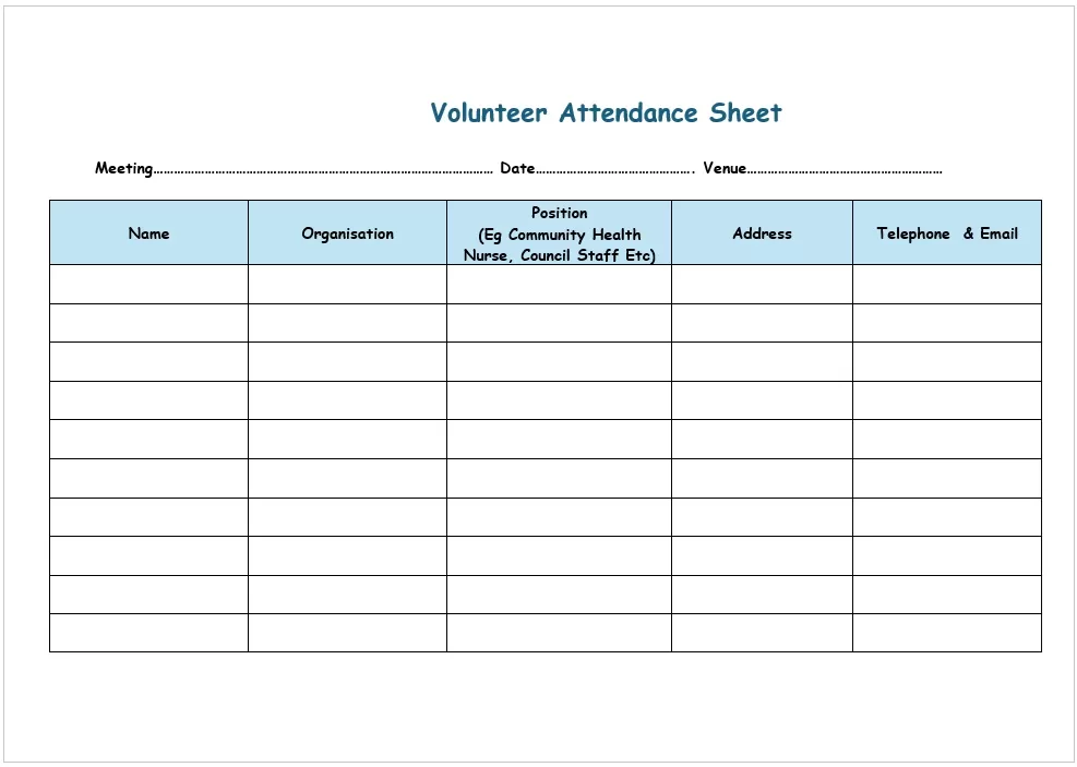 Volunteer Attendance Tracker