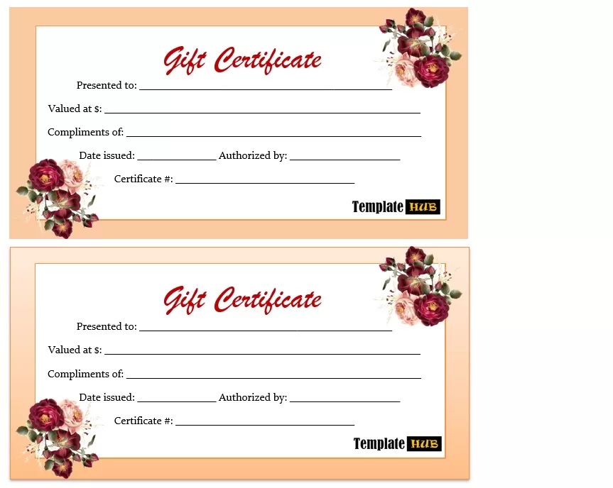 Wedding Gift Voucher Template