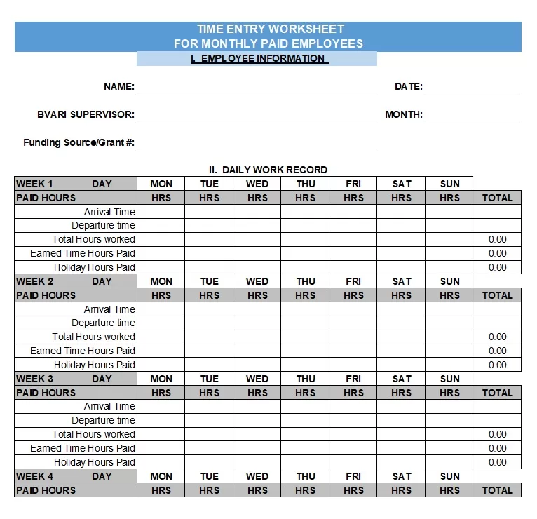 Weekly Attendance Tracker for Employees