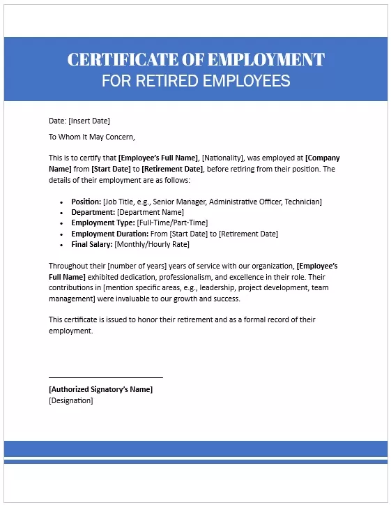 certificate of employment 06