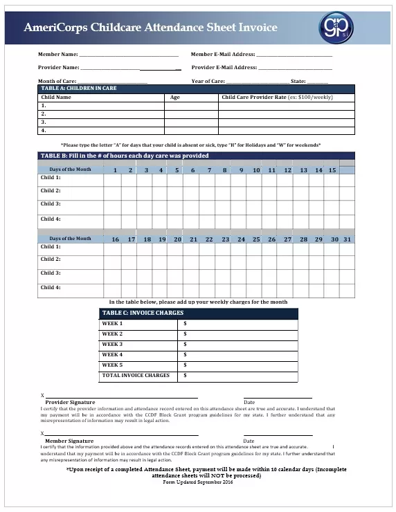 training attendance sheet template