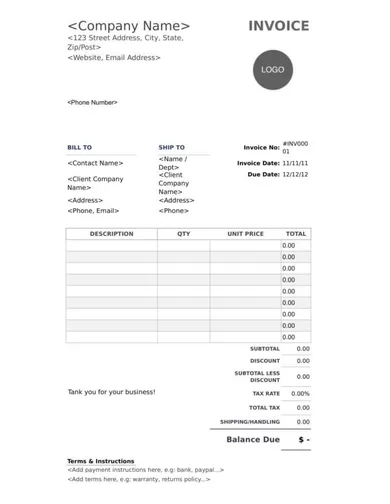 Dental Clinic Invoice Template 08